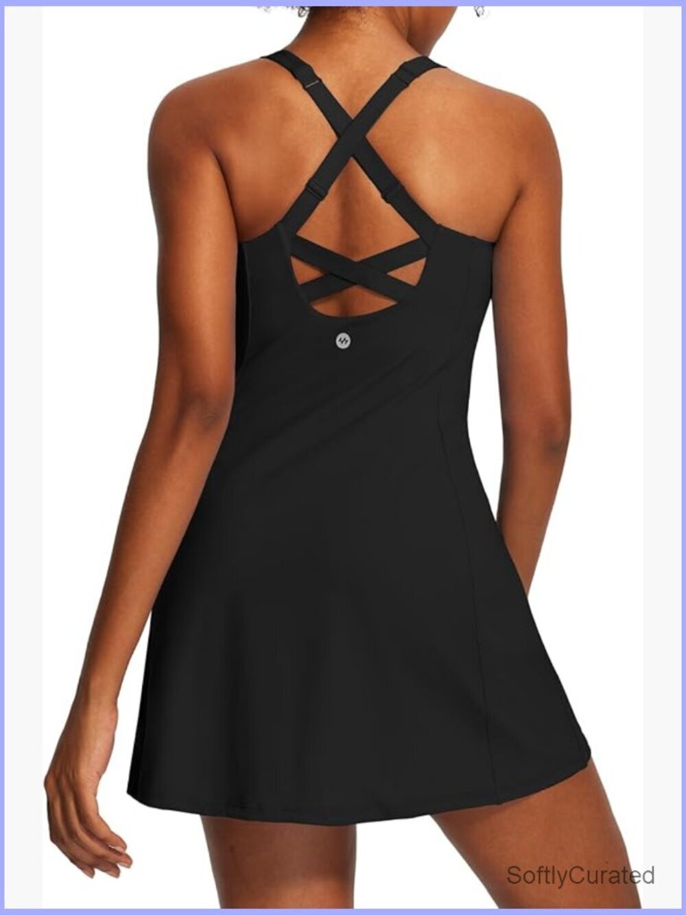Women's Tennis Dress Built in Bras & Shorts Sleeveless Athletic Golf Dress